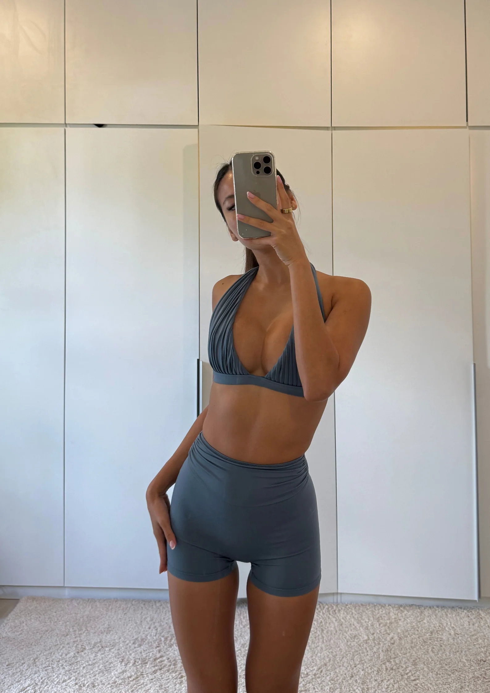 Celeste Draped Luxe Bra In Oceania - Image 7