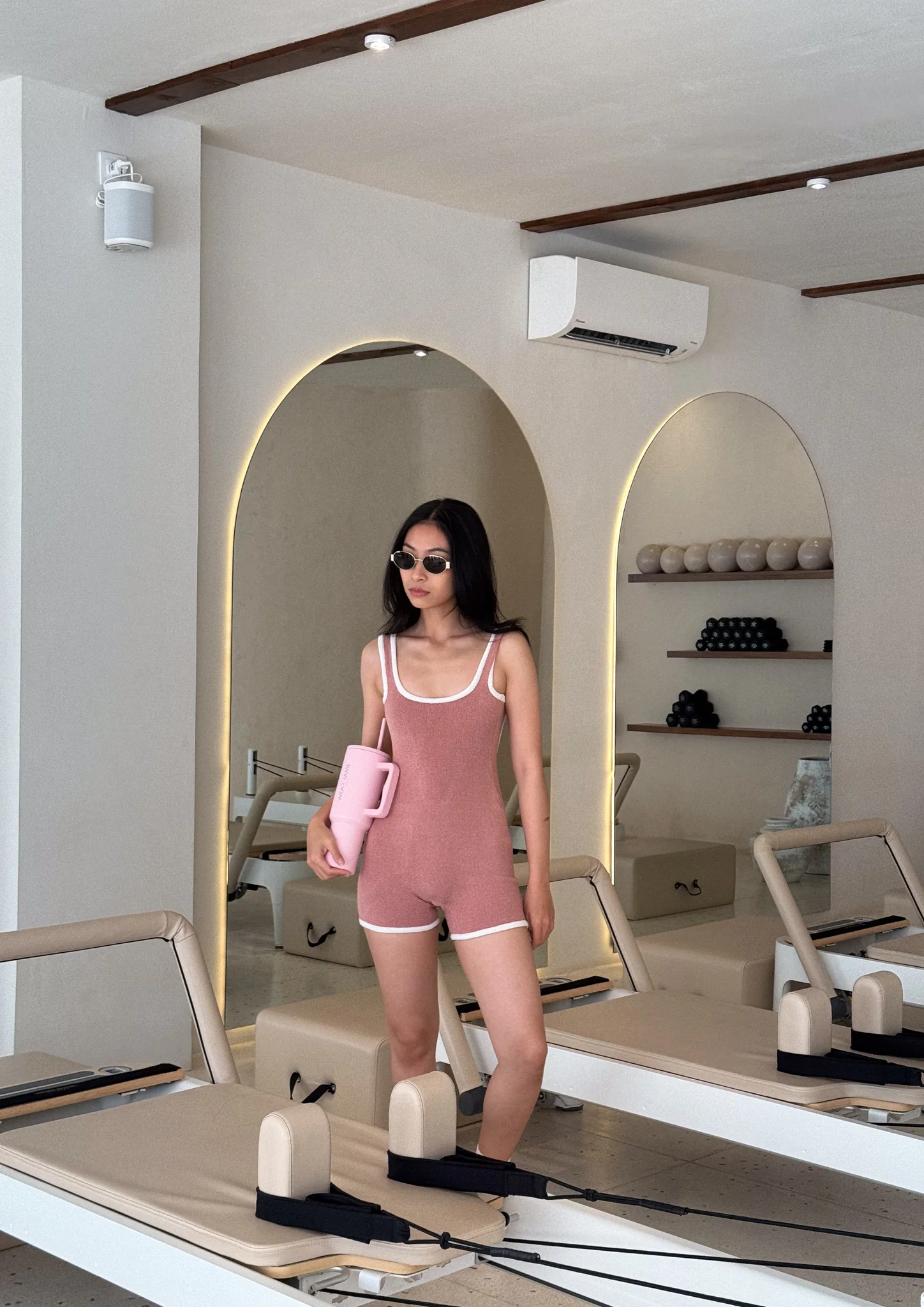 Calla Scoop Knit Suit in Mulberry - Image 5