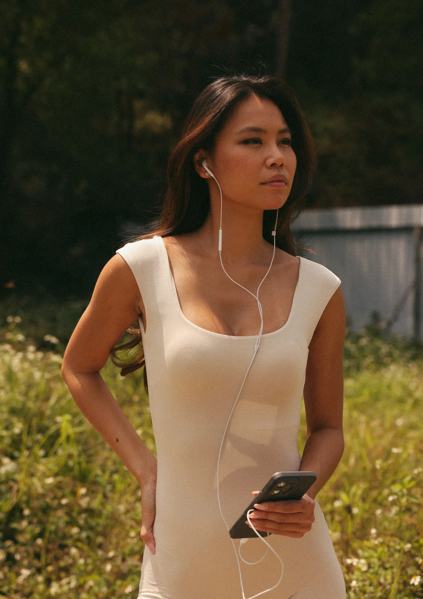Kamari Backless Onesie in Ivory - Image 12