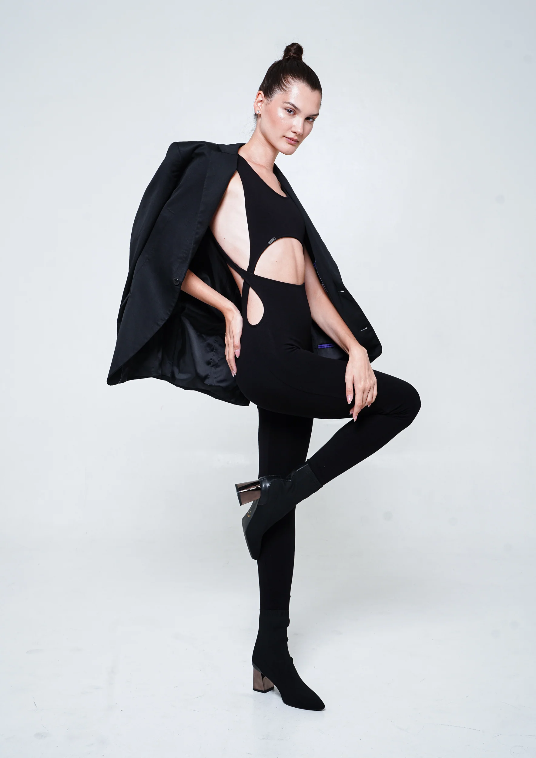 Leda Dynamic Full Body Onesie in Black - Image 5
