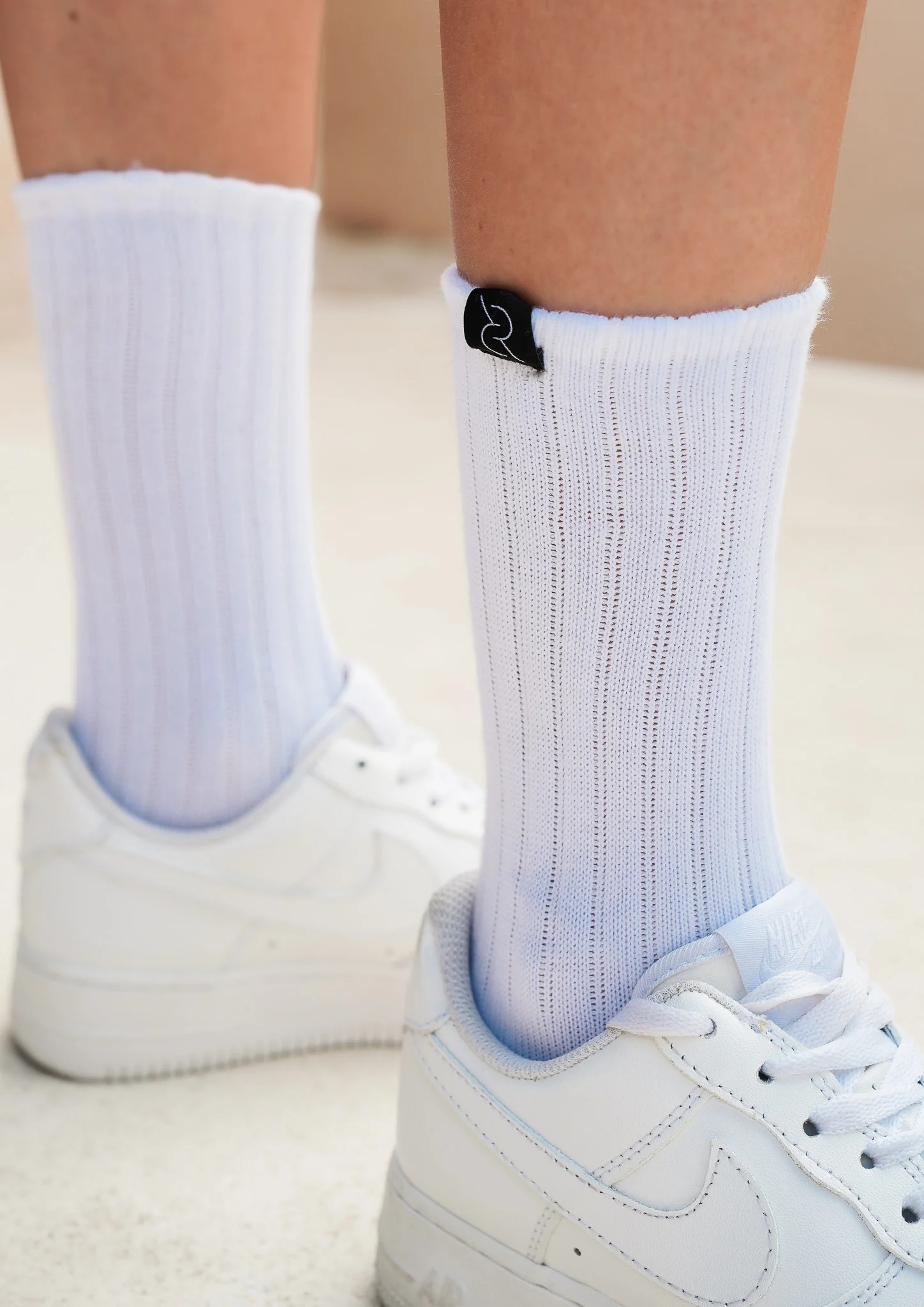 Power Icon Performance Socks White - Image 4